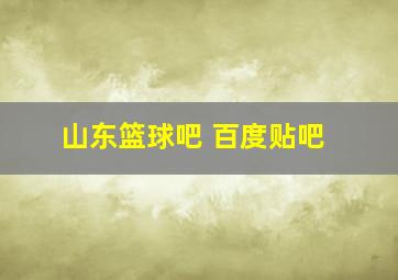 山东篮球吧 百度贴吧